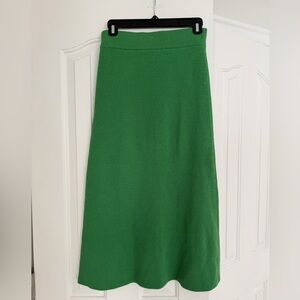 Sézane Naelle Green Knit Midi Skirt, size small, EUC